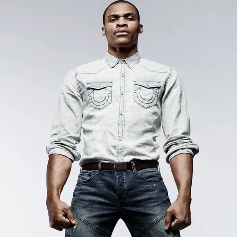 Rare Vintage True Religion x Russell Westbrook Collection Western Shirt